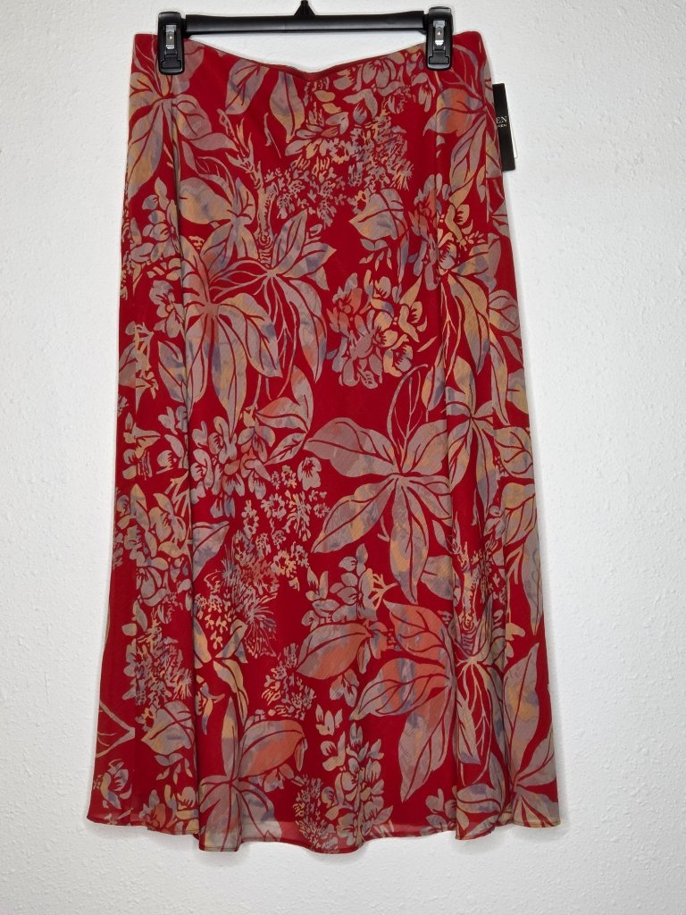 Lauren Ralph Lauren Floral Crinkle Georgette Midi Skirt